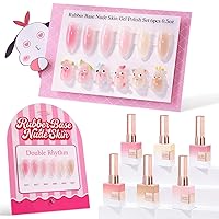 Vista 40 de Double Rhythm Juego de 6 piezas de 15 ml de esmalte de uñas en gel, mismo color, misma botella, kit de esmalte de uñas semipermanente, arte de uñas