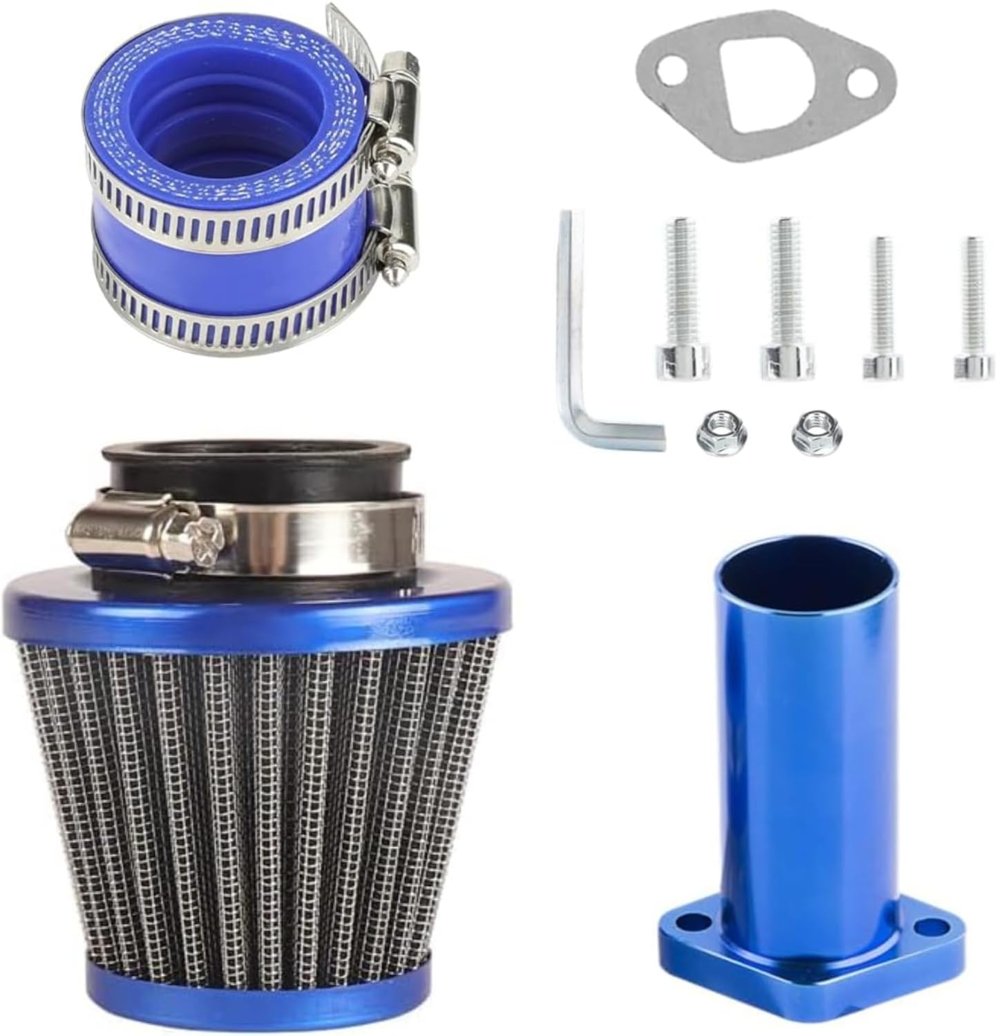 PWK 24mm Carburetor Performance Carb Kit for Predator 212cc 196cc Coleman CT200U BT200X Mini Bike KT196 Go Kart GX160 GX200 6.5hp Clone Engine with Air Filter Intake Manifold