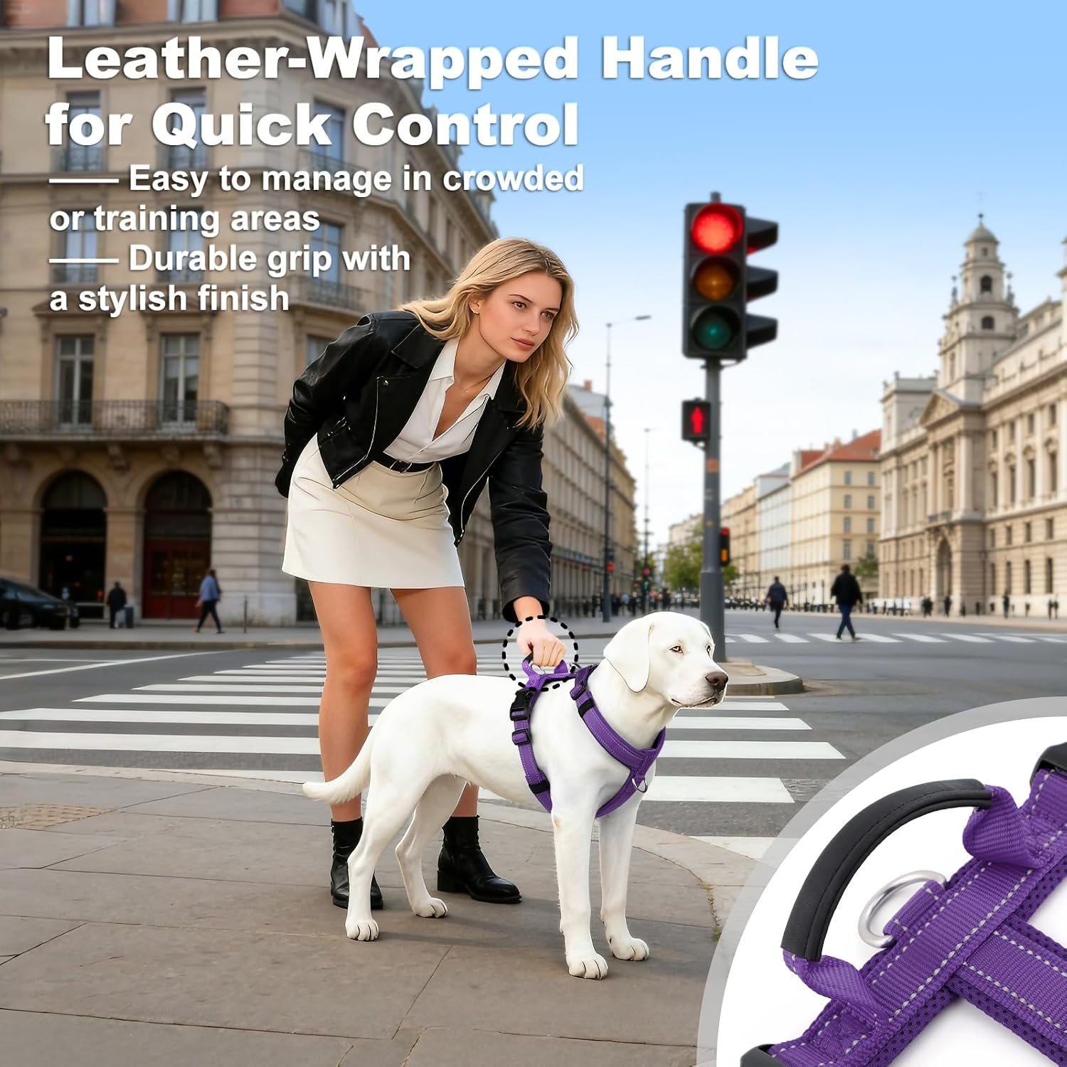 No Pull Dog Harness with Handle, Reflective Soft Mesh Padded Vest image 5