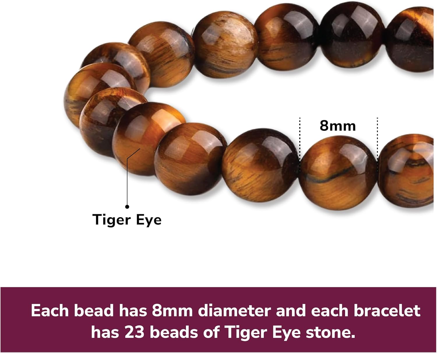 Crystal Vibe 8mm Beaded Bracelets For Women Men - Healing Crystal Bracelet - Adjustable Size - Image 3