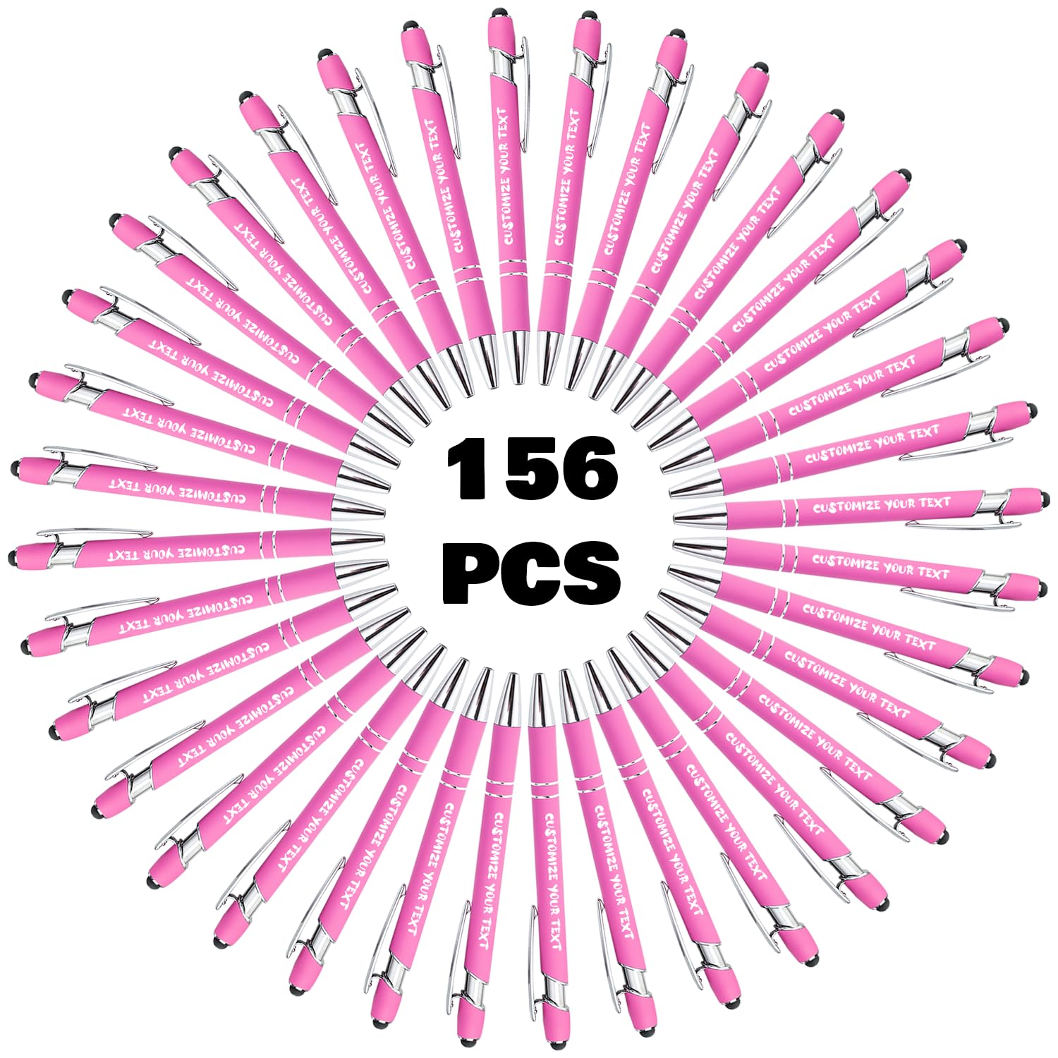 AIFLM Personalized Pens with Name in Bulk Up to 500 Pcs Engraving Ballpoint Pens Set with Your Name Text for Business,Graduation,Wedding,Birthday,Christmas