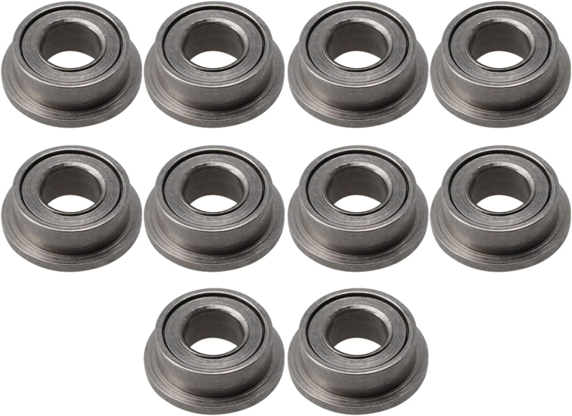 CNBTR 10PCS Mini Silent Sliding Bearing Flange Ball Bearings Replacement for MF63ZZ for Household Appliances, Industrial Production (3x6x2.5mm)