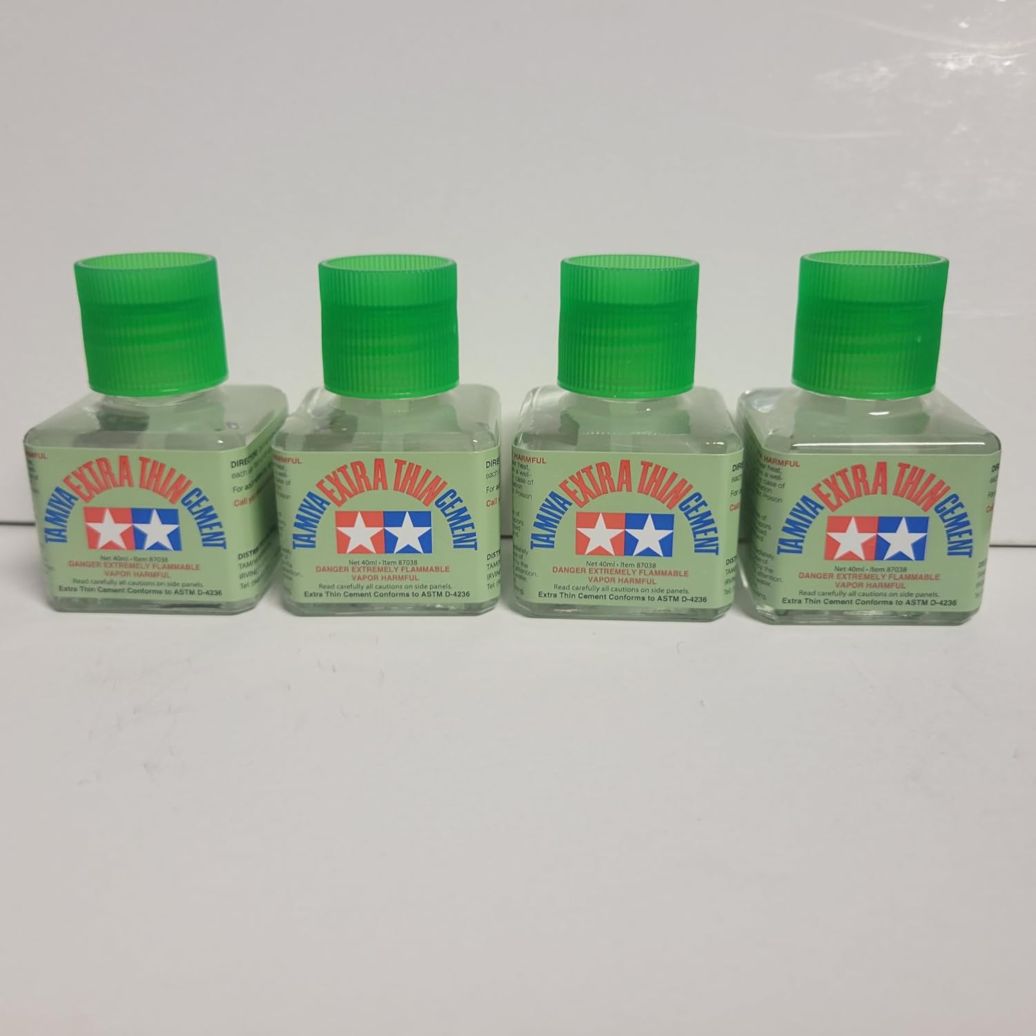 4 Pack COMPATABILE with Tamiya 87038 TAM87038 Cement Extra Thin Glue Includes CHICAGOLAND RC Coupon