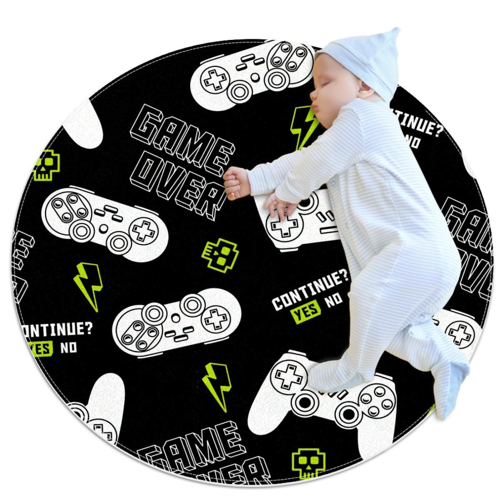Tapis de salle de bain antidérapant rond 1m pour sécurité de chambre d'enfant