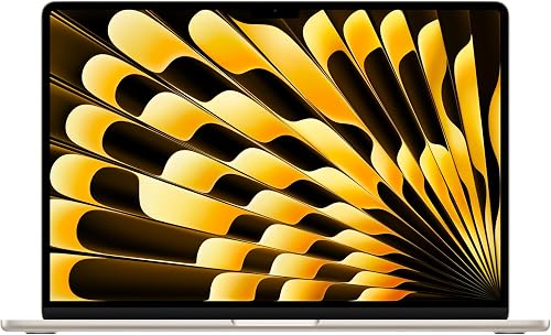 Apple MacBook Air 15-inch Laptop M5 chip (10-core CPU and 10-core GPU): Built for AI, 15.3-inch Liquid Retina Display, 16GB Unified Memory, 512GB SSD, 12MP Center Stage, Touch ID, Wi-Fi 7; Starlight