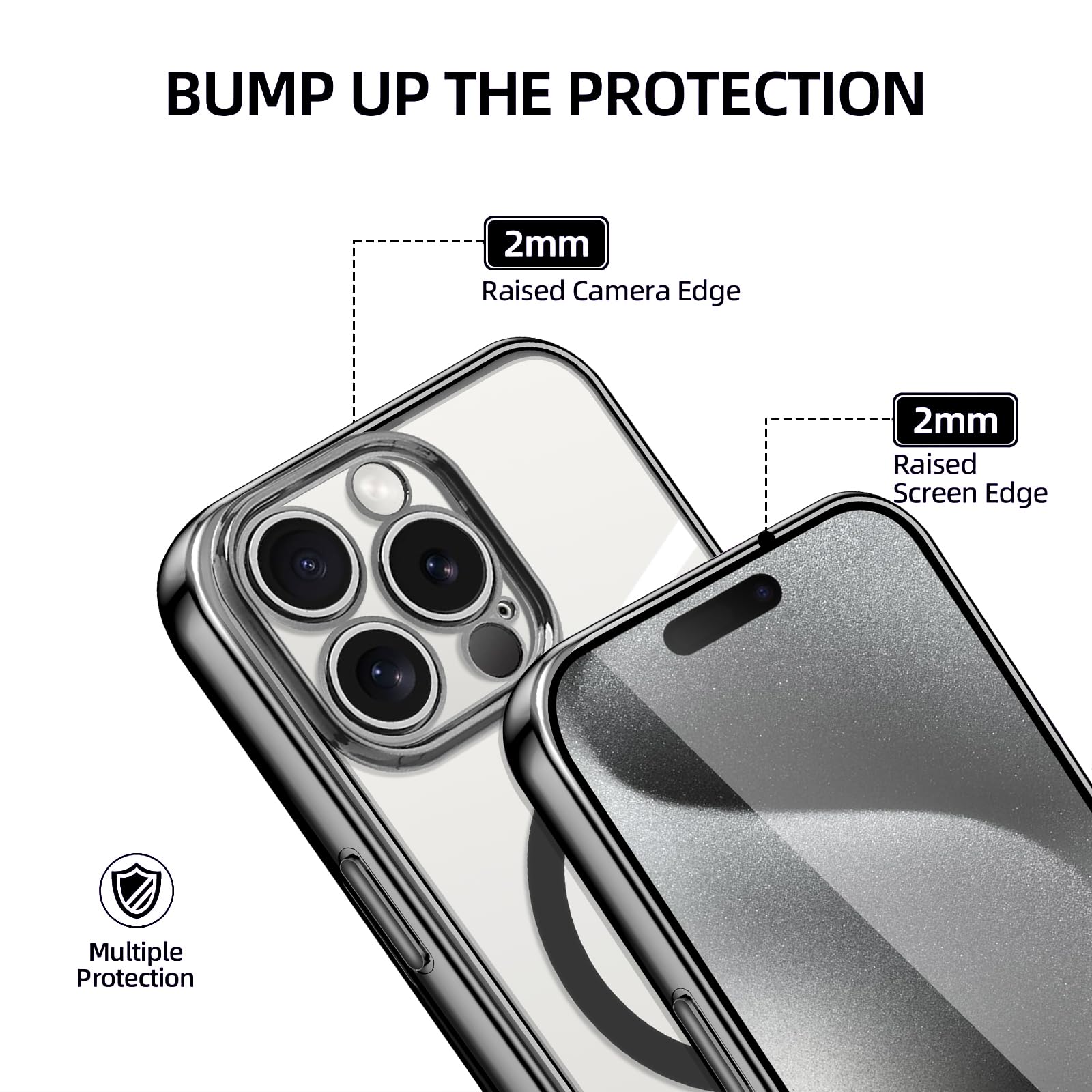 Custodia Trasparente Con Cordino Per IPhone 15 - Antiurto, Regolabile, Per Collo O Spalla, Blu - Foto 7