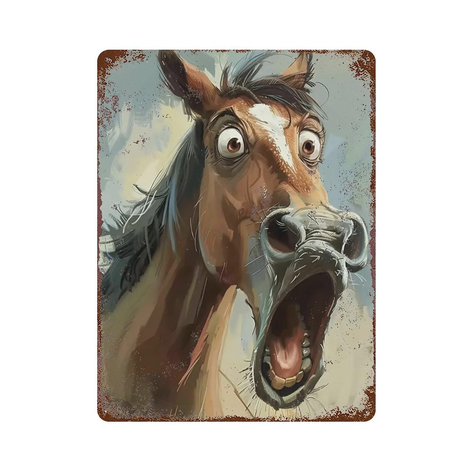 Yhgertku Style Funny Retro Animal Wall Art Retro Iron Vintage Metal Tin Sign Poster Modern Decor For Living Rooms Gift 40X30cm