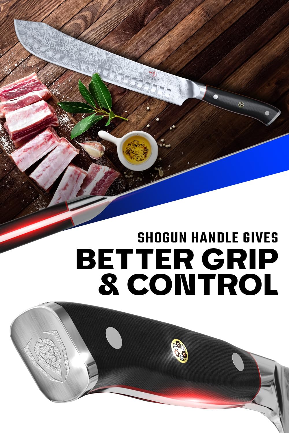 DALSTRONG Bull Nose Butcher Knife - 10 inch - Shogun Series ELITE - Japanese AUS-10V Super Steel - Vacuum Heat Treatment - with Sheath - Meat, BBQ, Breaking Knife - Kitchen Knife - BBQ, Brisket — Amazon image 4