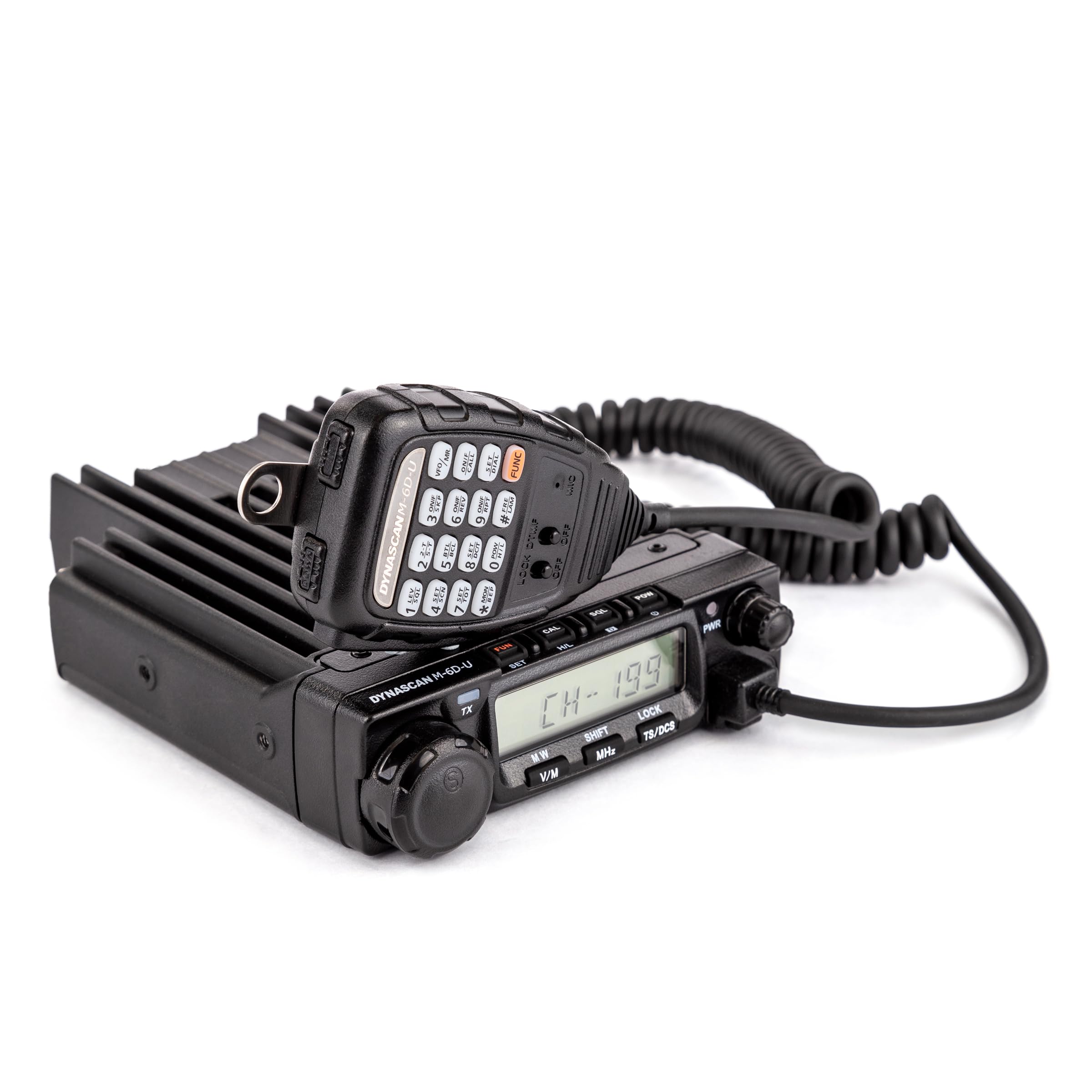 Dynascan M-6D-U Émetteur-Récepteur Mobile UHF Professionnel 440-470 MHz – Haute Puissance 40W, 200 Canaux, Signalisation 5-Tons/ANI, Scrambler et Micro DTMF
