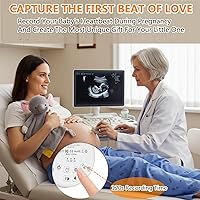 Vista 4 de BEREST Elephant Baby Lovey - Chupete de dormir recargable con 10 ruidos blancos (latido de corazón, canción de cuna) y sensor de llanto