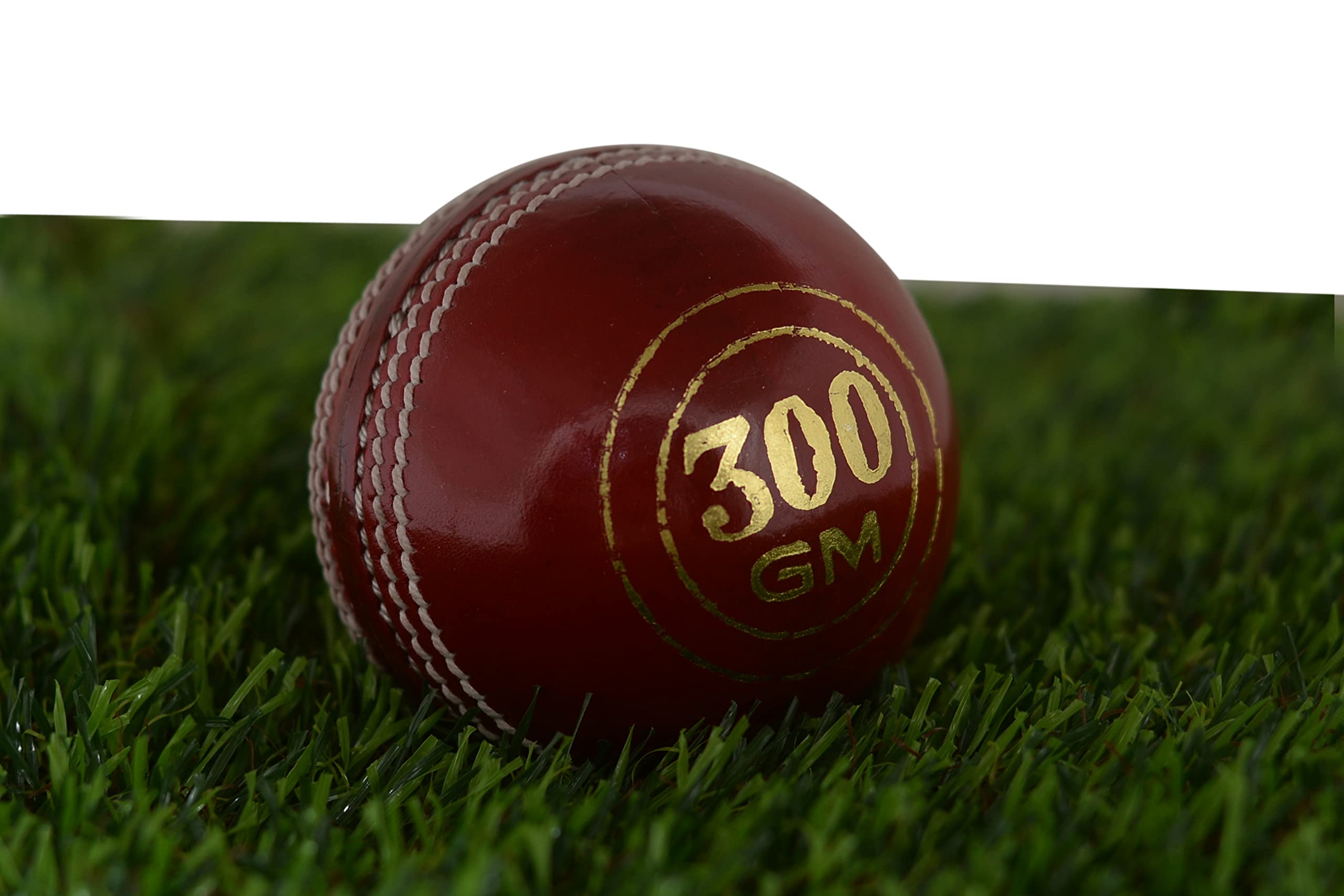 BT Cricketball / Cricketbälle, schwer, 300 g, Leder, Rot, 4 Stück