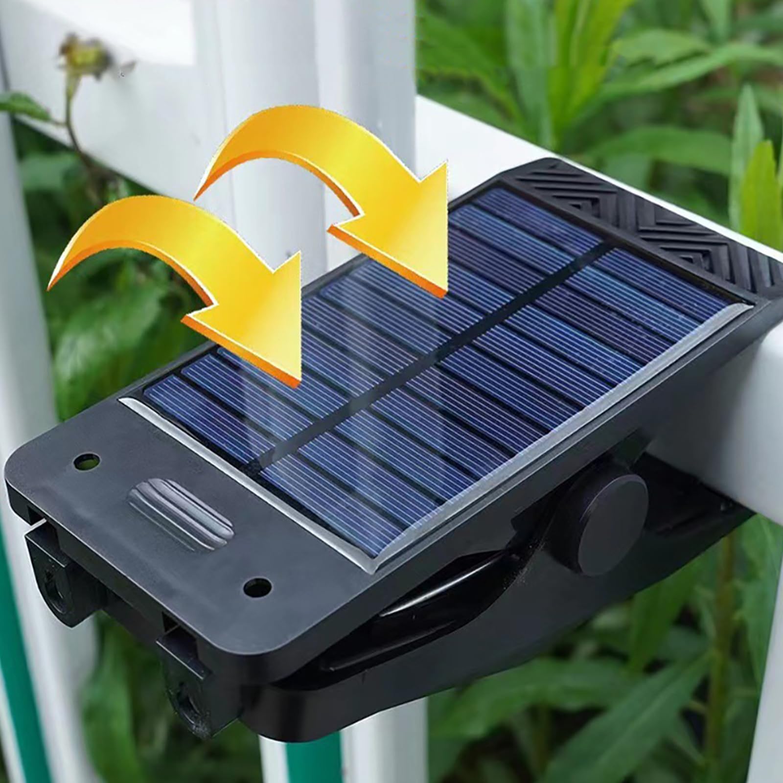 Luz solar al aire libre clip con sensor de luz impermeable y ligera para jardín garaje terraza camping