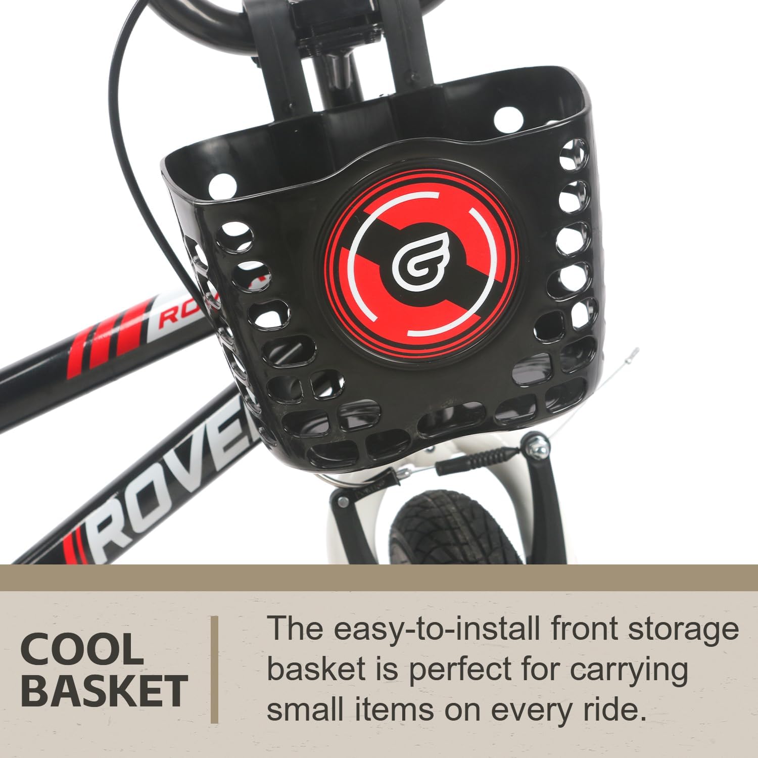 Glerc Rover Kids Bike, 12-18 Inch Boys Bike for 2-9 Years Old Children, Kids Bicycle with Water Bottle & Basket & Training Wheels, Multiple Colors