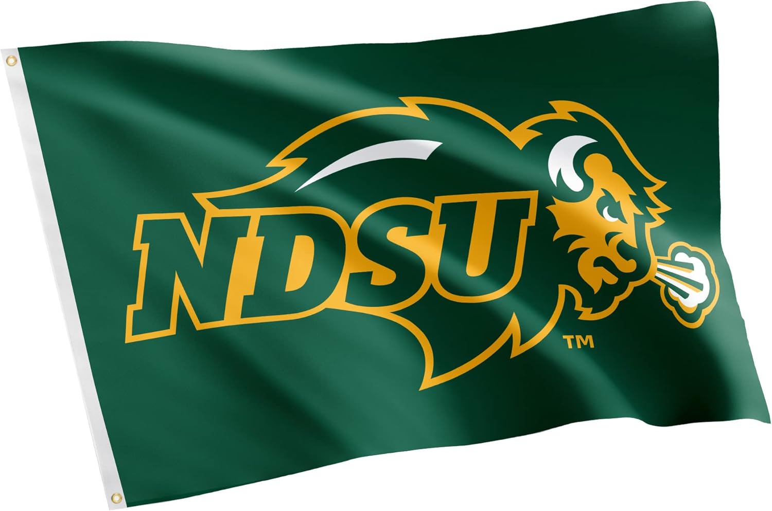 Desert Cactus North Dakota State University NDSU Flag - 3 x 5 Feet Bison Banner, Indoor/Outdoor Durable Fabric, 100% Polyester Design (Style 1)