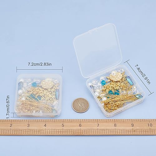 Miniatura 7 de SUNNYCLUE 1 caja de bricolaje para hacer 10 pares de aretes de copo de nieve, kit de iniciación, colgantes de aleación de copo de nieve, cuentas de