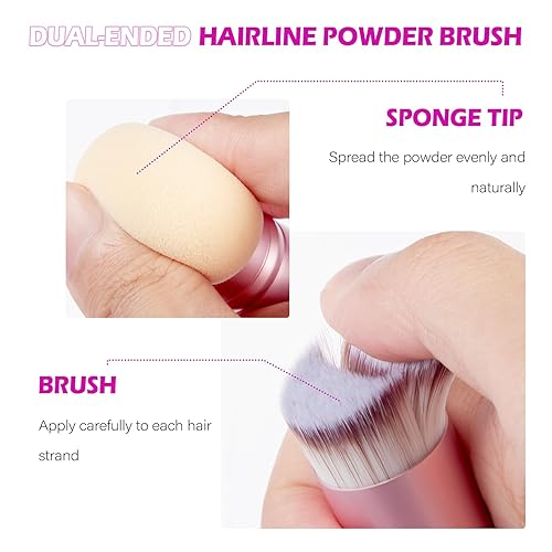 Miniatura 5 de Acomler Polvo de retoque de raíz, polvo de línea capilar para cabello fino, color de cabello para retoque de raíz, cobertura de cabello gris para