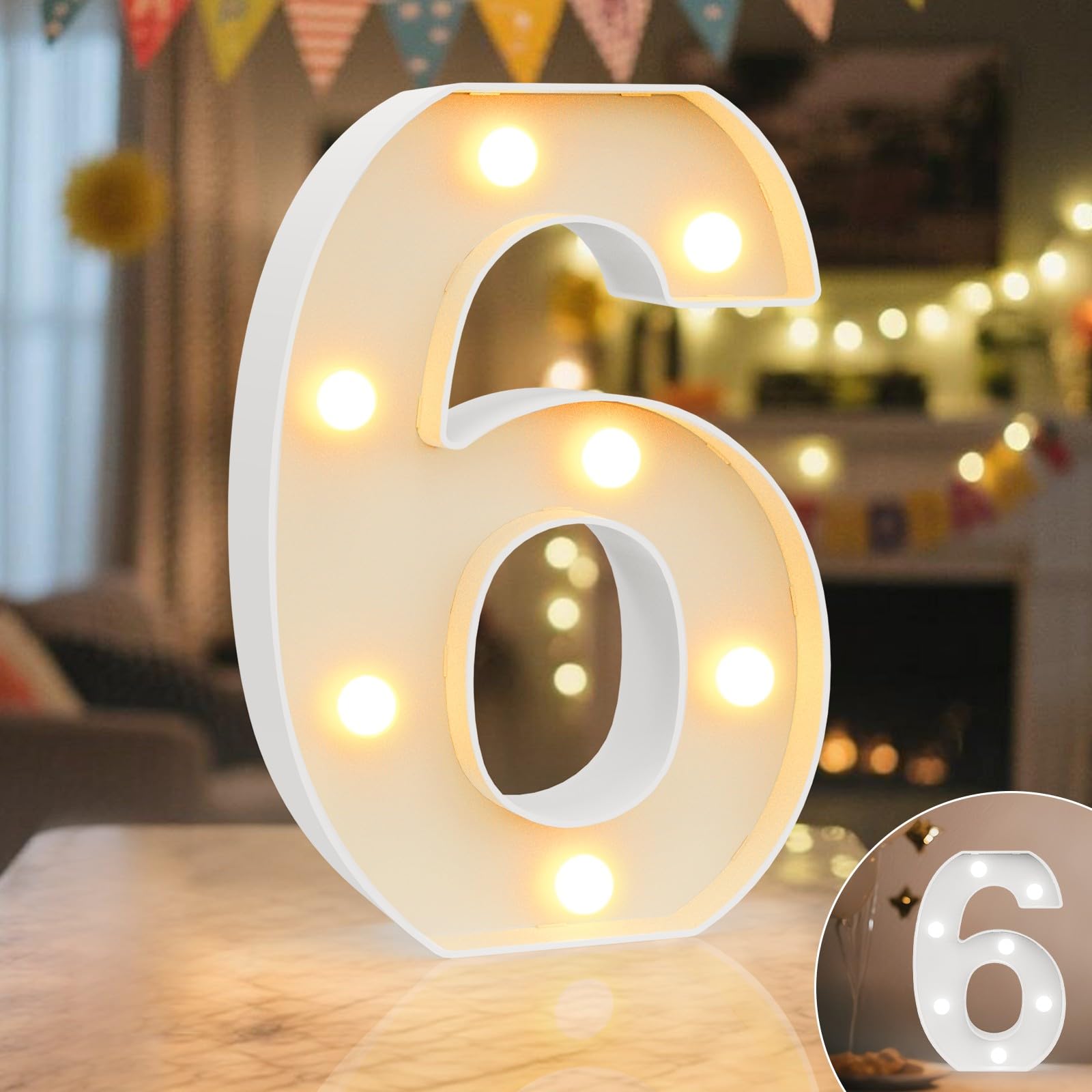 Ledido LED Light Up Marquee Numbers Sign - Cool & Warm Light up Numbers for 40th Birthday Decorations, LED Number Lights for Wedding Anniversary Grad Home Bedroom Table Wall Party Decor, Number 40 — view 121