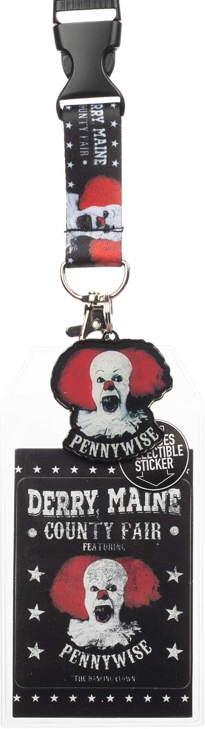 Bioworld Stephen King's IT Pennywise Breakaway Lanyard with Charm