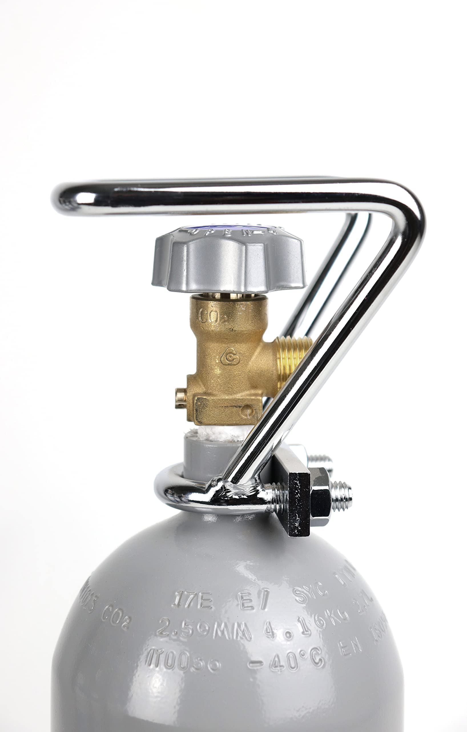 Botella de gas carbónico de 2 kg, botella de CO2 de 2 kg, botella reutilizable llena de gas carbónico (CO2), calidad alimentaria según E290, con certificado TÜV y importado