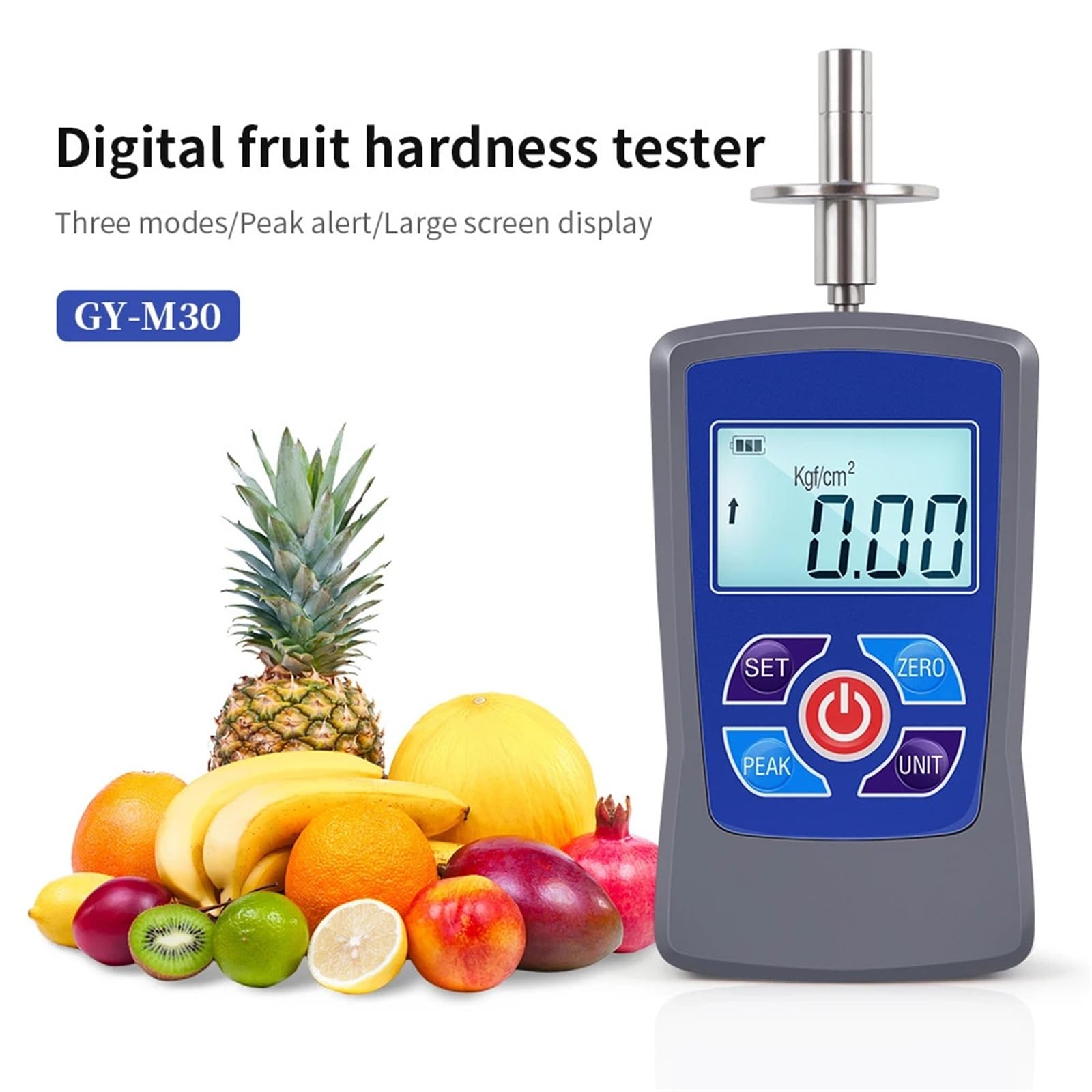 Mini probador de la dureza de la fruta de Digitaces del probador de la dureza de la fruta de Digitaces con el contraluz