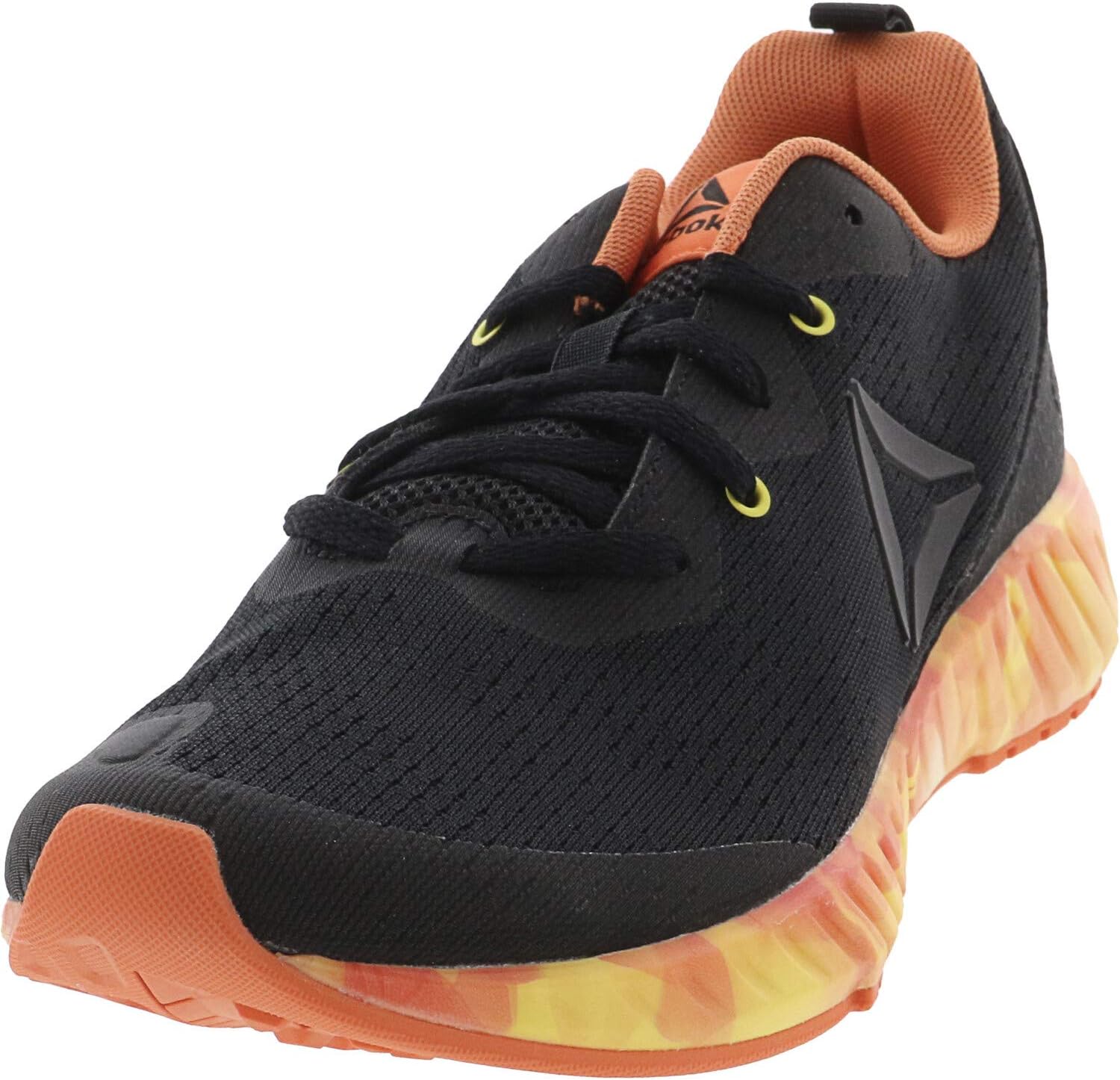 Reebok Baby Flashfilm Runner Running Shoe, Black/Orange/Yellow, 6.5 M US Toddler