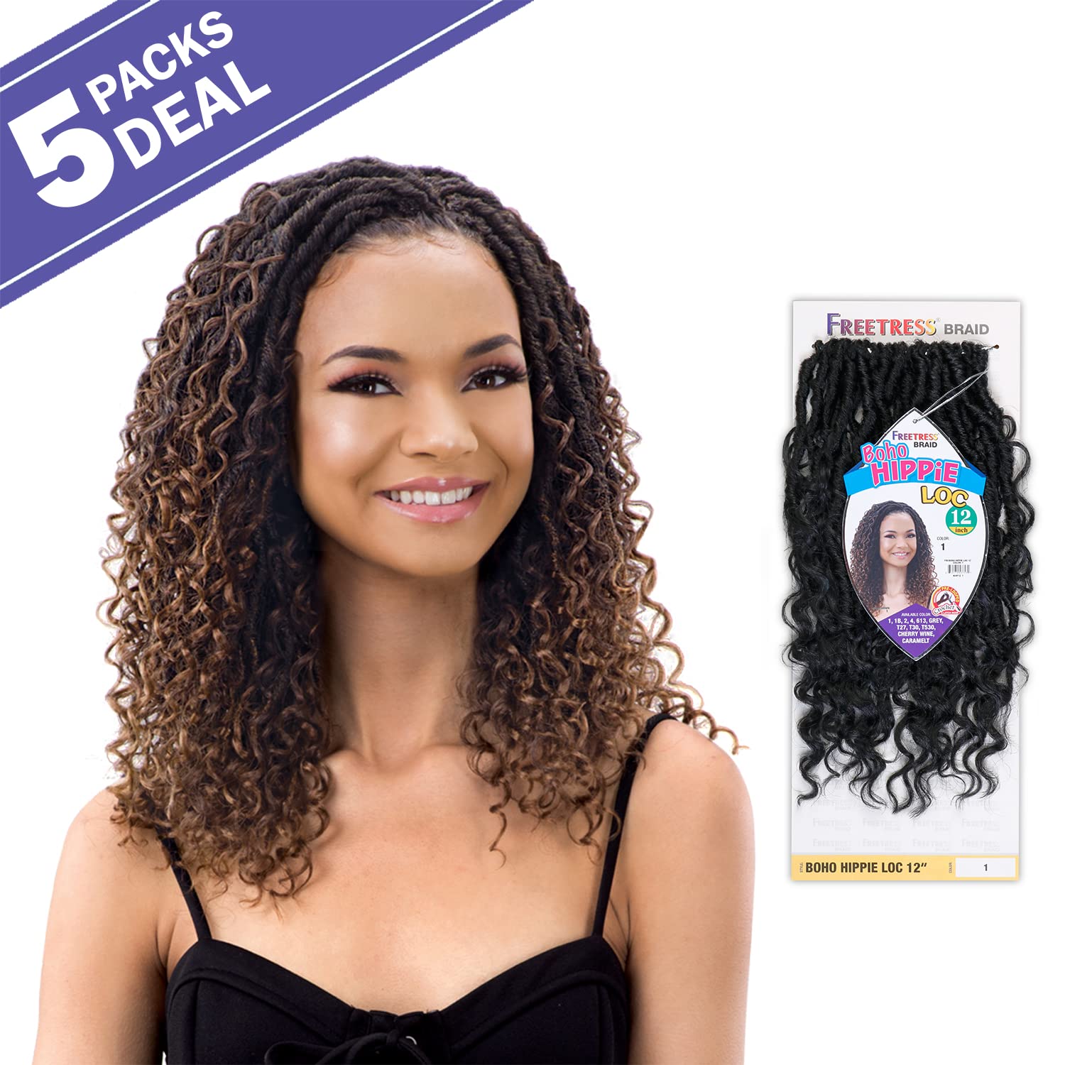 FreeTress Crochet Braids Boho Hippie Loc 12