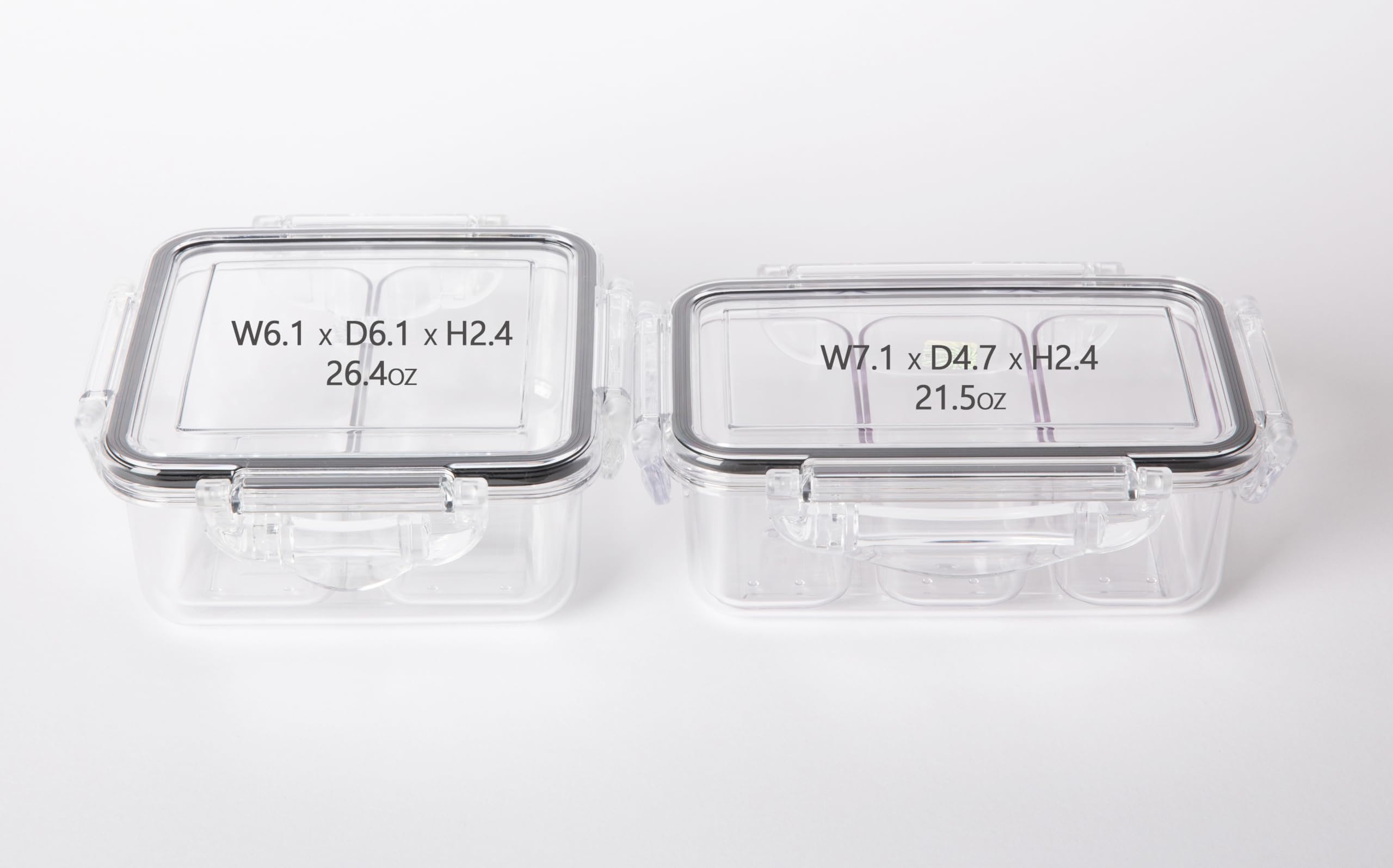 Amazon｜蓋付き密閉食品保存容器(7.5オンス+26オンス、取り外し可能な