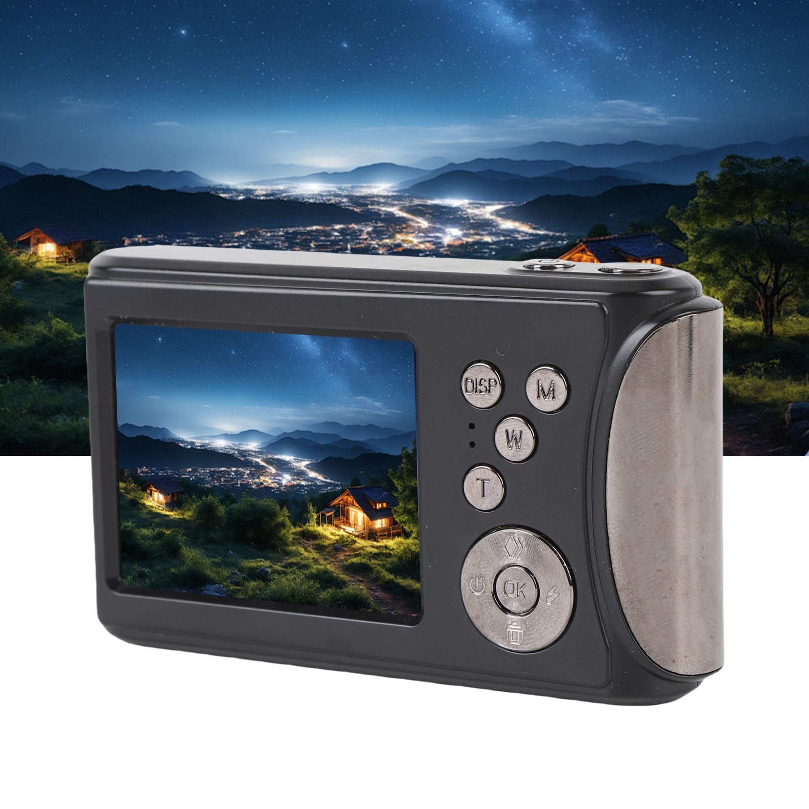 Aparat Cyfrowy 4K 64MP, 18-krotny Zoom, Automatyczne Ustawianie Ostrości, Kieszonkowy Aparat Fotograficzny dla Początkujących z 2,4-calowym Ekranem HD do Podróży