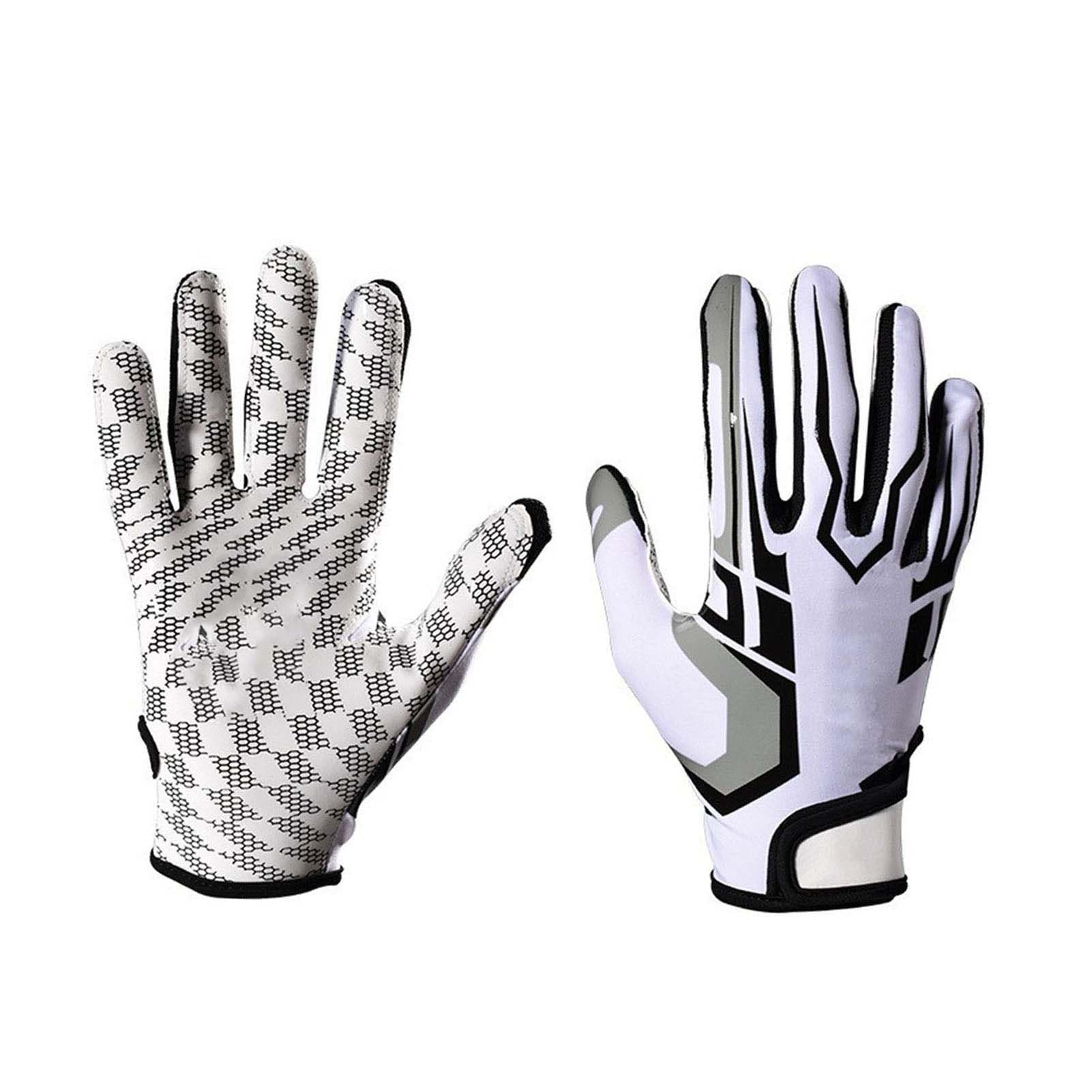 Sporthandschuhe, American-Football-Handschuhe, Atmungsaktives Mesh, Finger, Mittlere Dicke, Rutschfestes Rugby (S)