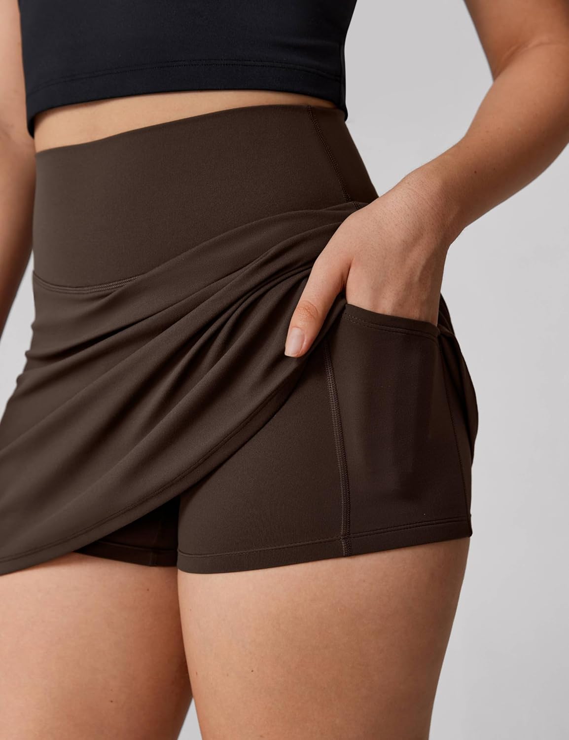 Hugcurve Tennis Skirts for Women with Inner Pockets High Waisted Athletic Skorts for Running Golf Workout Sports - Image 4
