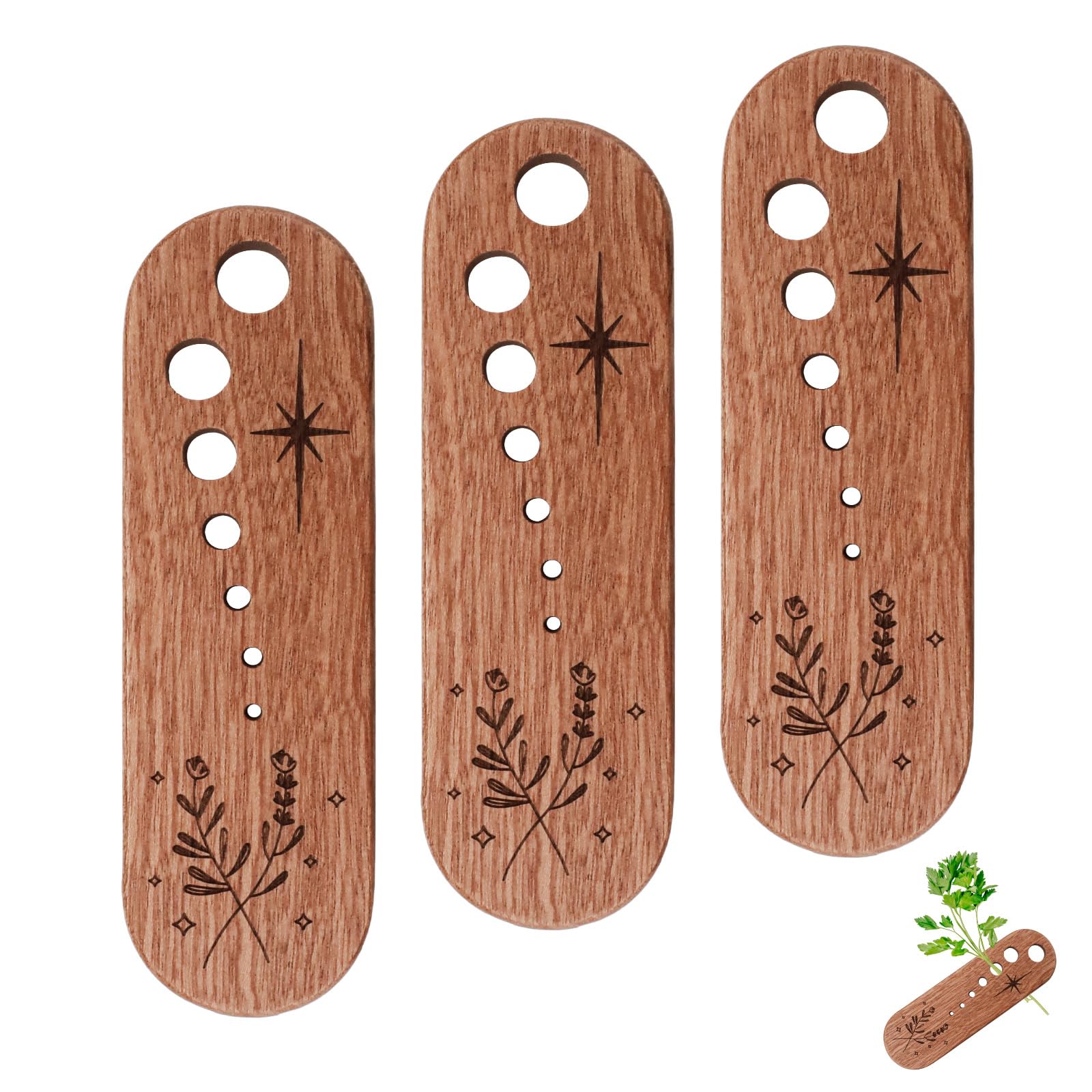 Bol à décaper les herbes en bois séparateur de feuilles de légumes pour cuisine au potager