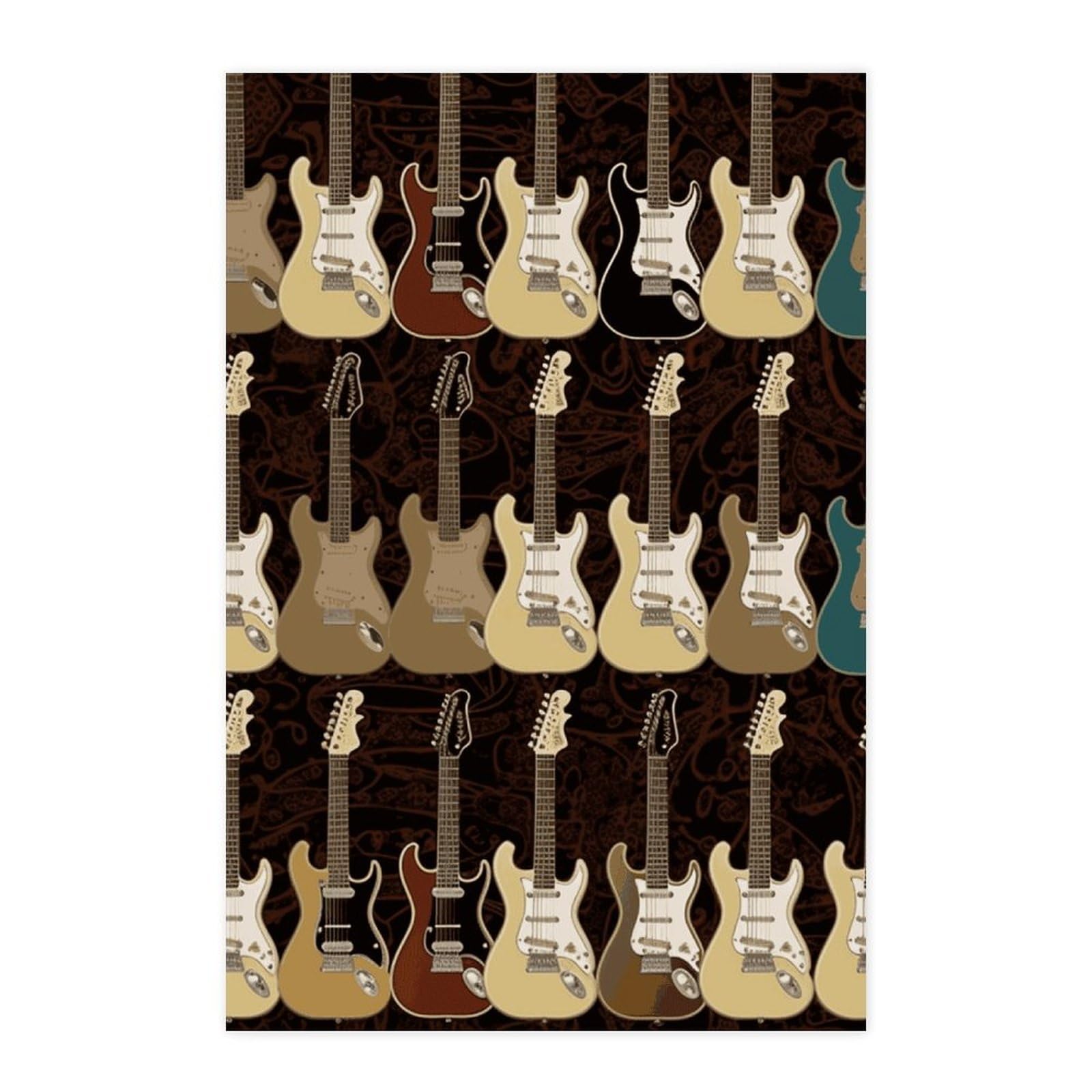 Autocollants muraux pour chambre à coucher salon guitare