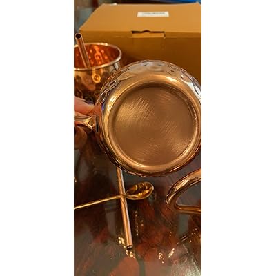 BOLD & DIVINE Moscow Mule Copper Mugs - Set Of 2, 100% HANDCRAFTED - Food Safe Pure