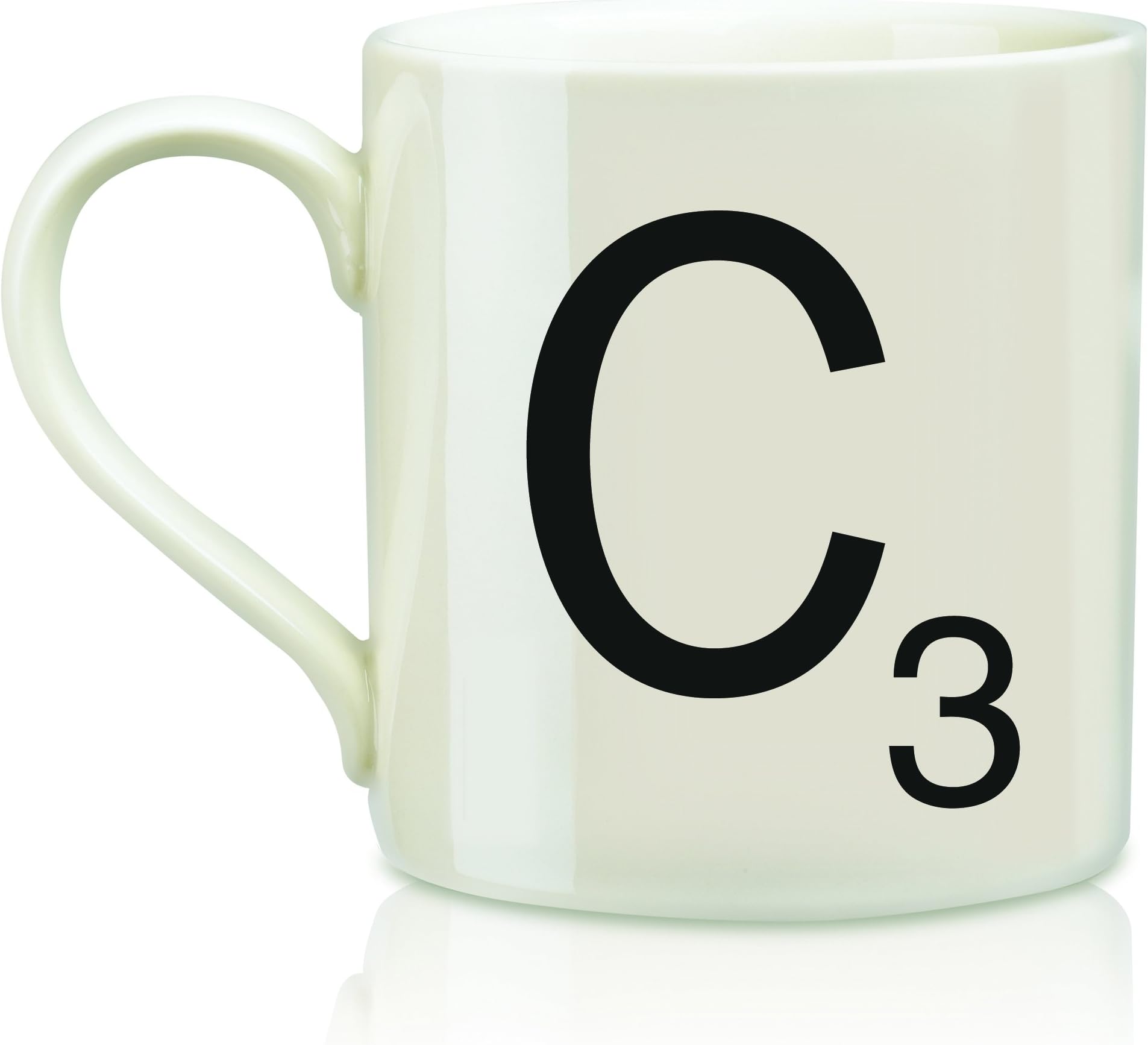 Vintage Ceramic Letter "C" Tile Coffee Mug