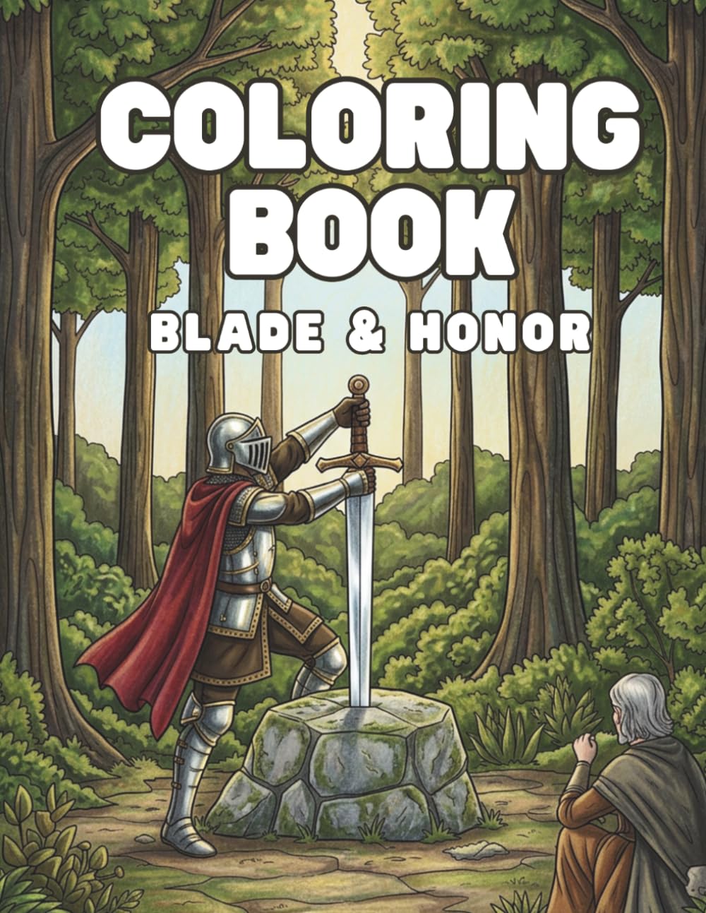 Blade & Honor: A Medieval Knights and Castles Coloring Book for Adults