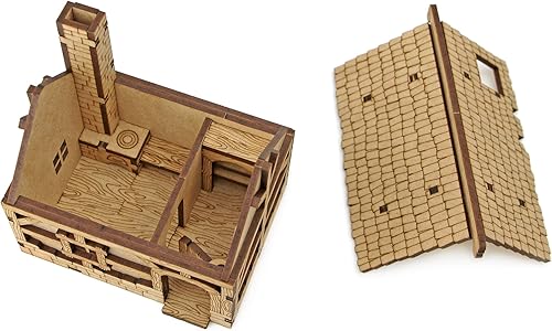 Miniatura 2 de TowerRex Edificio de terreno DND para casa pequeña, accesorios DND para Calabozos y Dragones, Pathfinder, Warhammer, mapa de batalla de mesa, kit de