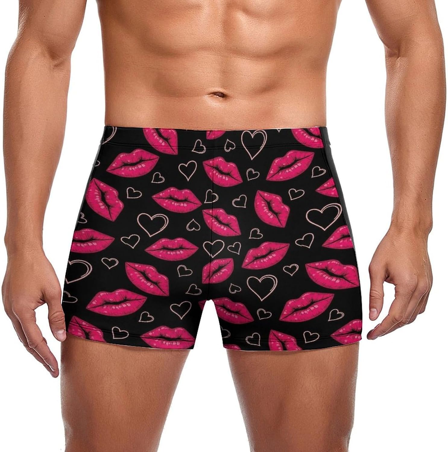 Men's Swim Trunks, Adult Quick Dry Swim Shorts, Tight Board Shorts for Pool Training and Beach Activities