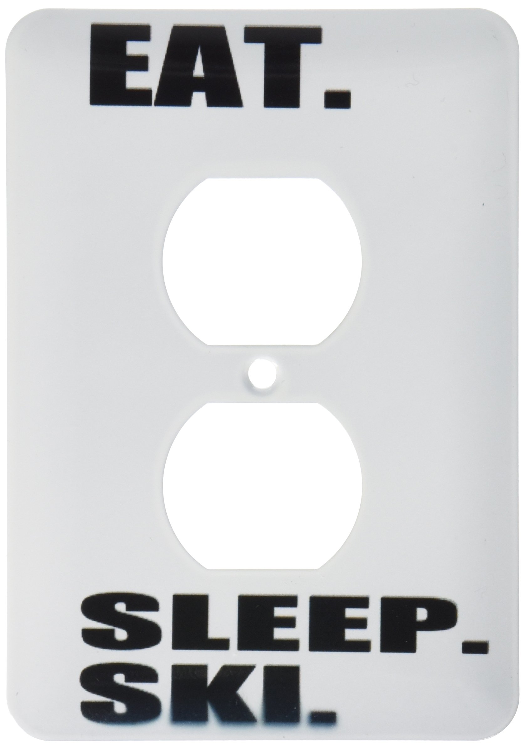 Proteja sus paredes con estilo usando la placa Eat Sleep Skiing para interruptor