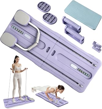 Roadtime 6-in-1 Foldable Pilates Reformer Board with Automatic Rebound