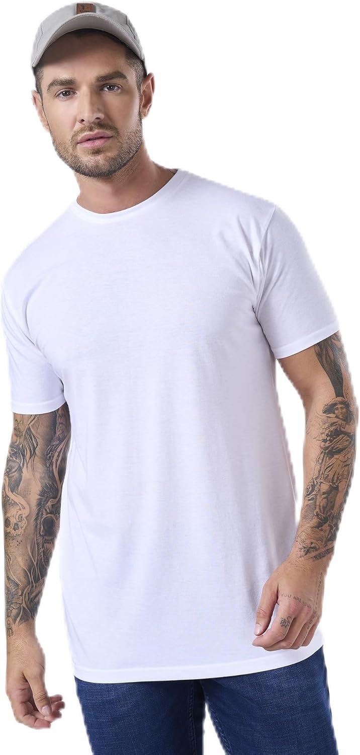 Cotton King Crew Neck Plain Tshirts for Men – Regular Fit T Shirts for Men – Short Sleeve Mens Tshirt