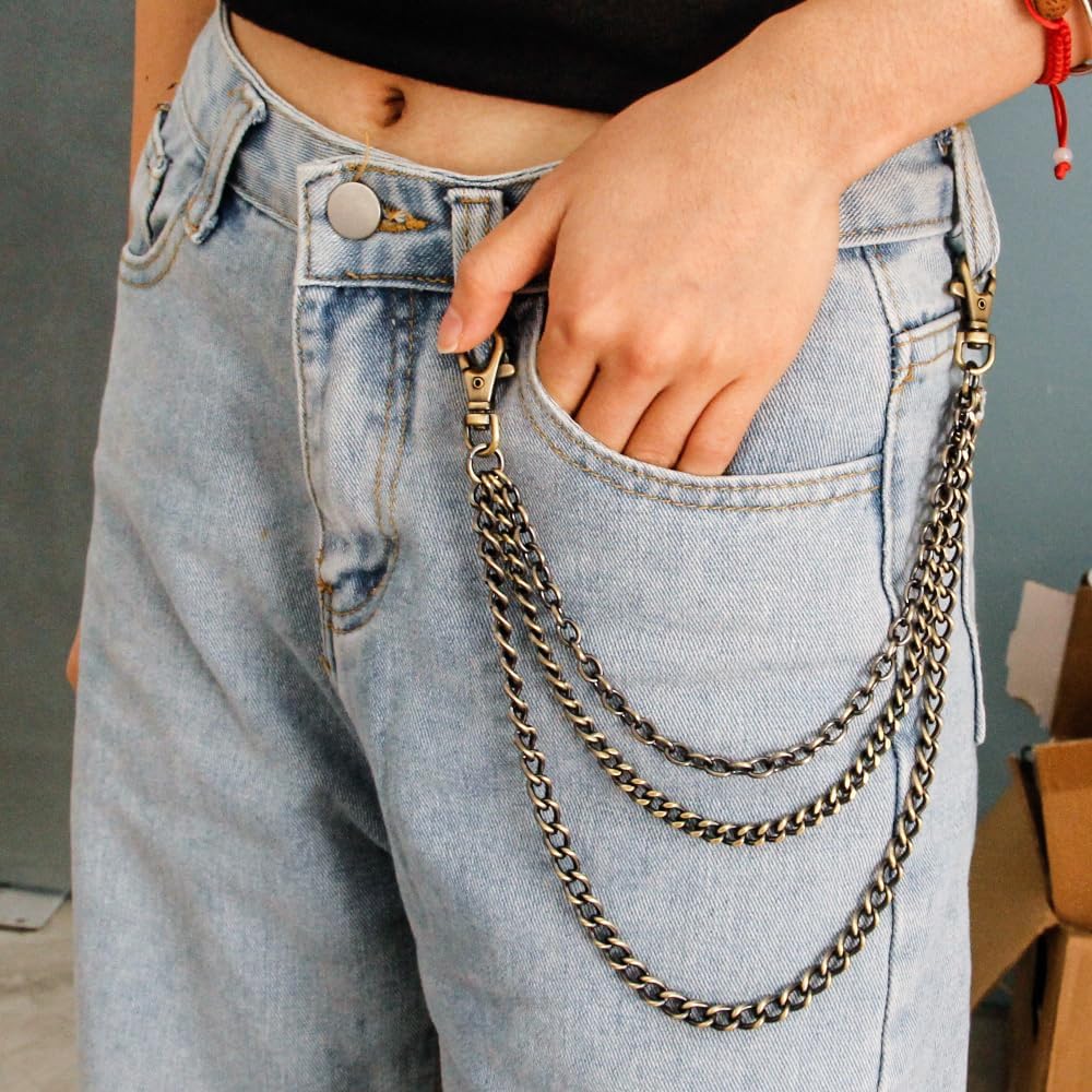 Wallet Pocket Chain,Hip Hop Punk Jeans Accessories for Eboy Egirl Women Men