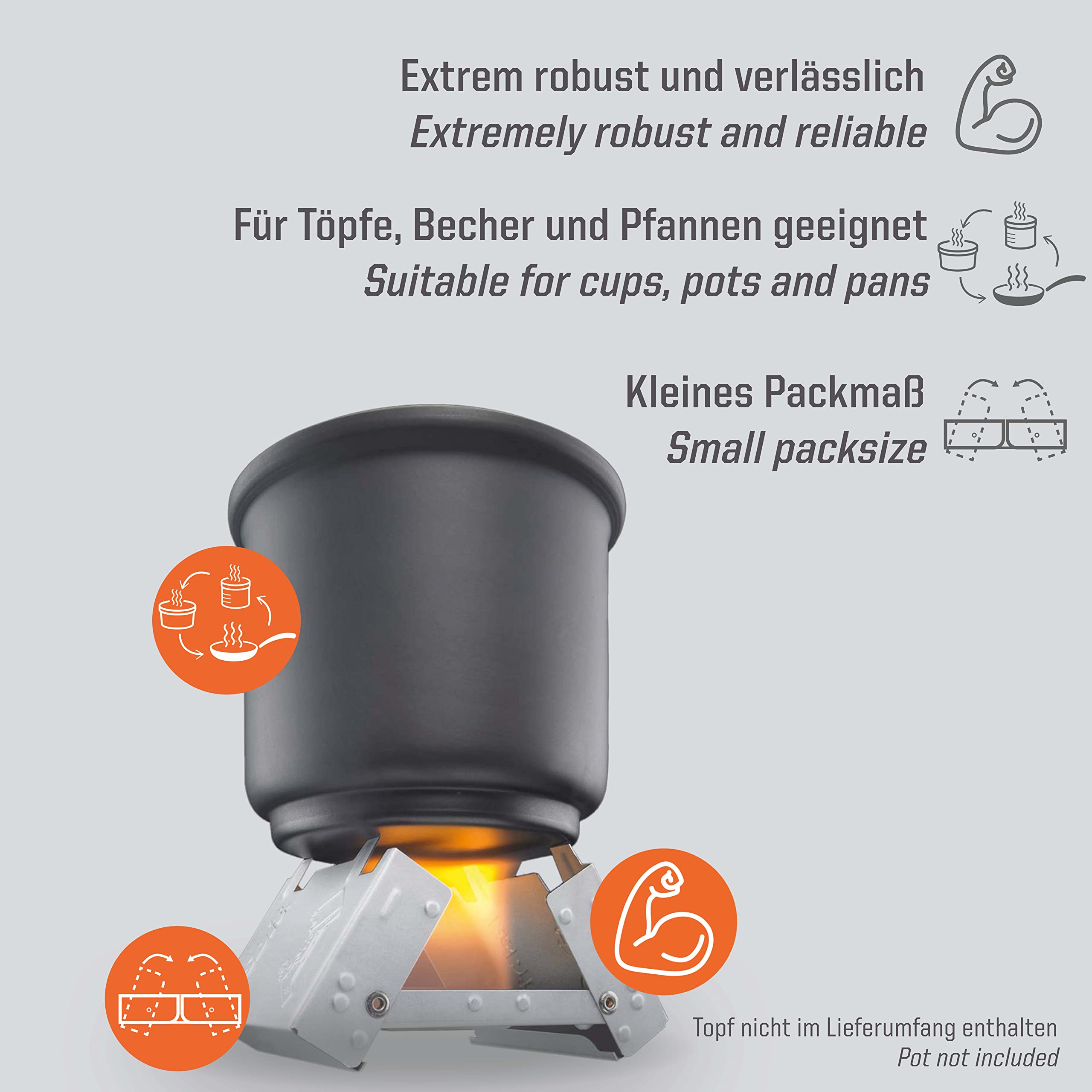Esbit Esbit 16 x 5 g Stove Mini Stove with Dry Fuel - Camping Cooking