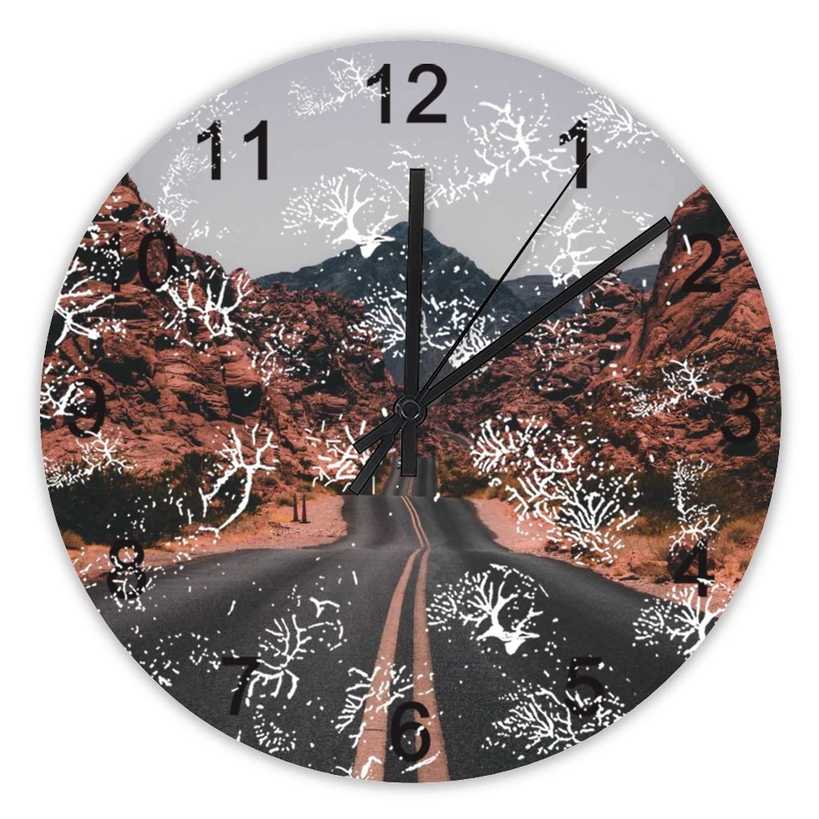 Horloge murale 40,6 cm silencieuse sans tic-tac décoration murale salon et cuisine
