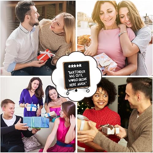 Miniatura 6 de Divertida placa de bar para el hogar, madera con soporte, decoración de mesa de bar, suministros de decoración de estante de escritorio