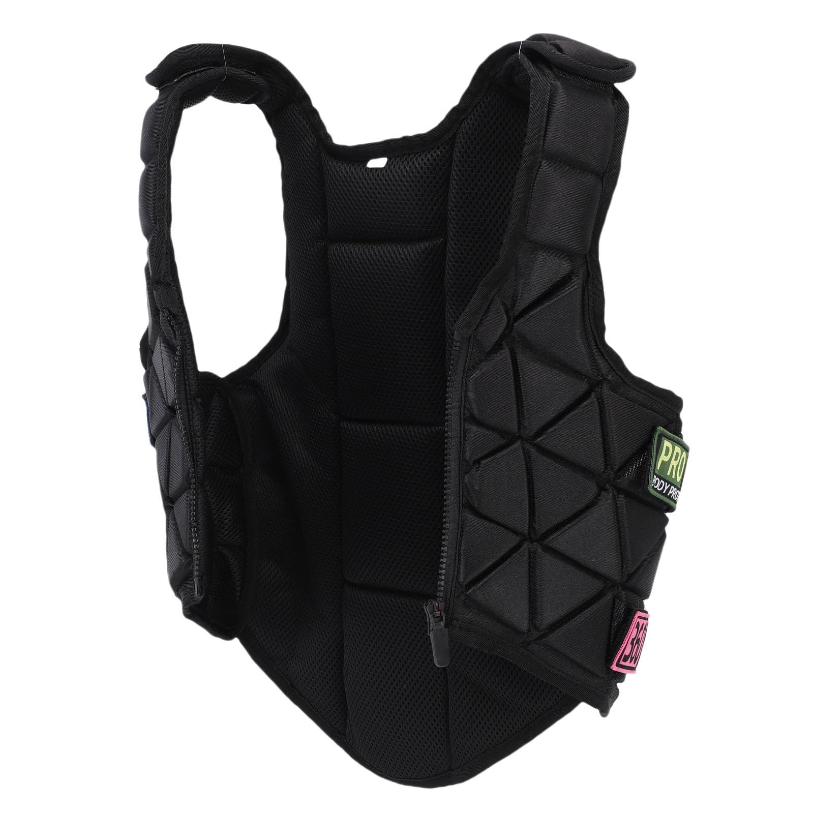 Asixxsix Chaleco de equitación con absorción de impactos, fácil de poner, forro transpirable, libertad de movimiento, comodidad, protector corporal flexible para niños y niñas.