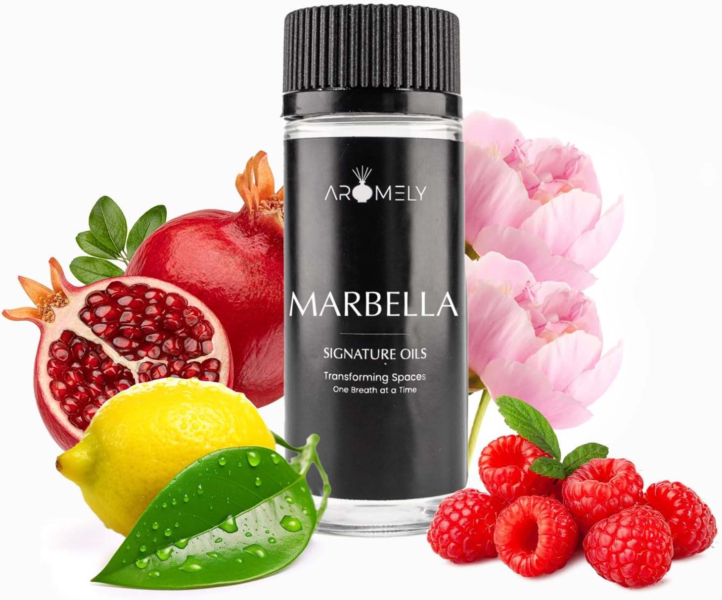 Marbella: Inspired by Aria Hotel® Aromely Hotel Selection Diffuser Oil - Fragrance from 5-Star Hotels - Luxurious Notes of Lemon Crème, Raspberries, Pomegranates, and White Woods (50ml)