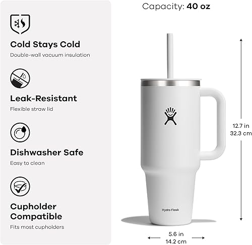Miniatura 6 de Hydro Flask - Vaso de viaje con asa de acero inoxidable con aislamiento al vacío de doble pared