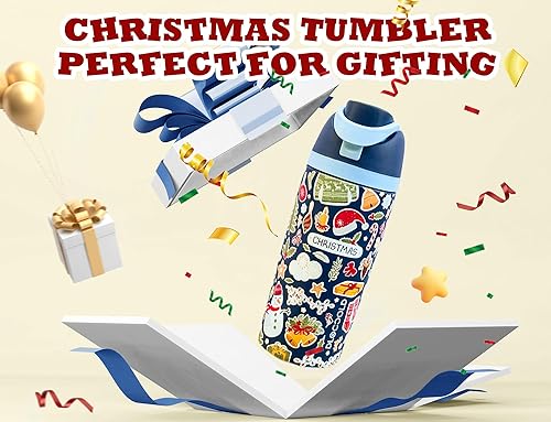 Miniatura 2 de DLOCCOLD Botella de agua aislada de acero inoxidable con popote para deportes, viajes y escuela, botella de agua deportiva de 16 onzas, termo a