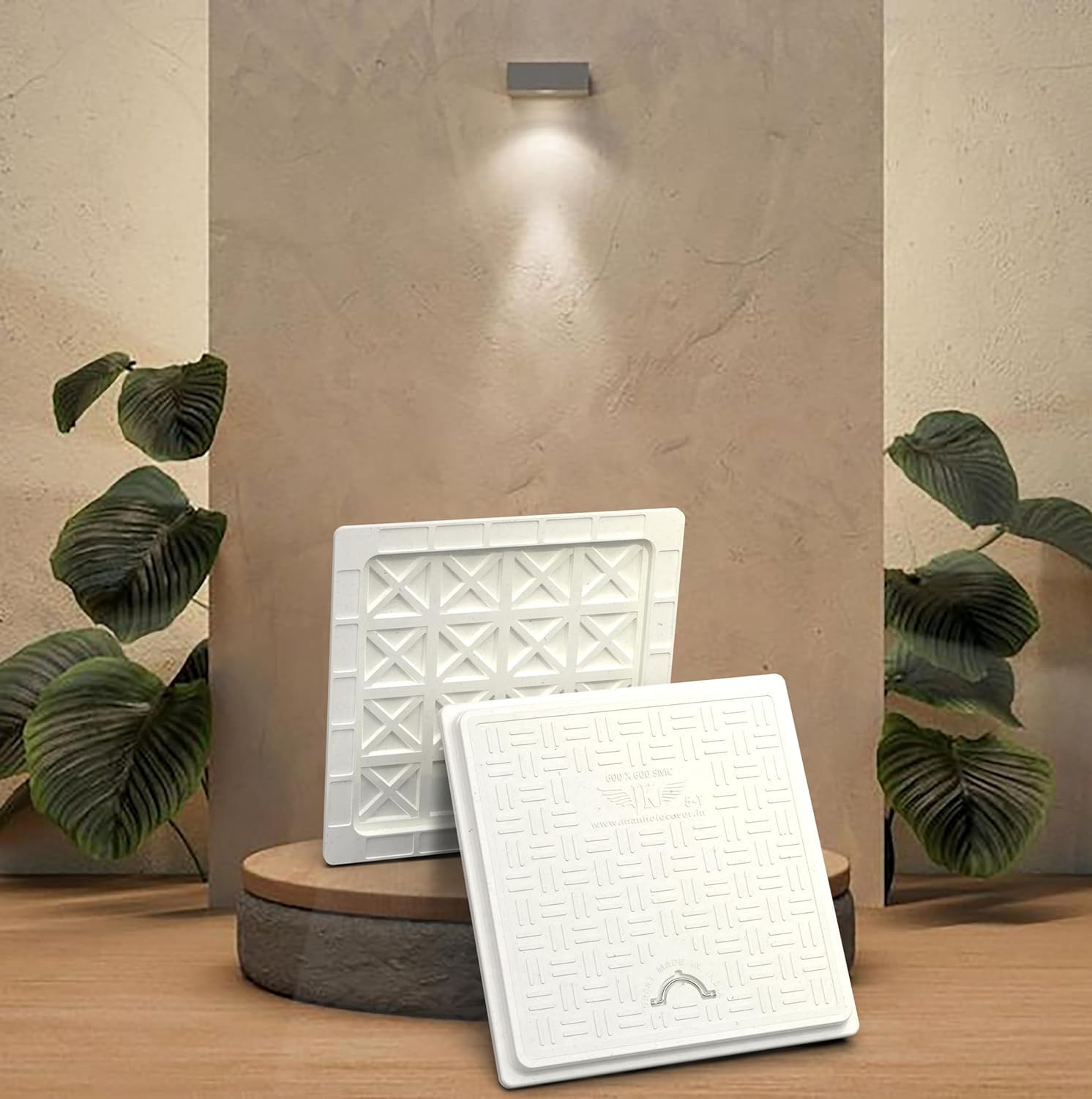JK Fiber Reinforced Polymer (FRP) 5 Tons Capacity Manhole Cover | Chamber Cover | Sump Cover, 24 x 24 inch (Frame: 24 X 24 Inch, Inner: 20 x 20 inch) (White) (B0DB8LZGK6) Amazon Price History, Amazon Price Tracker