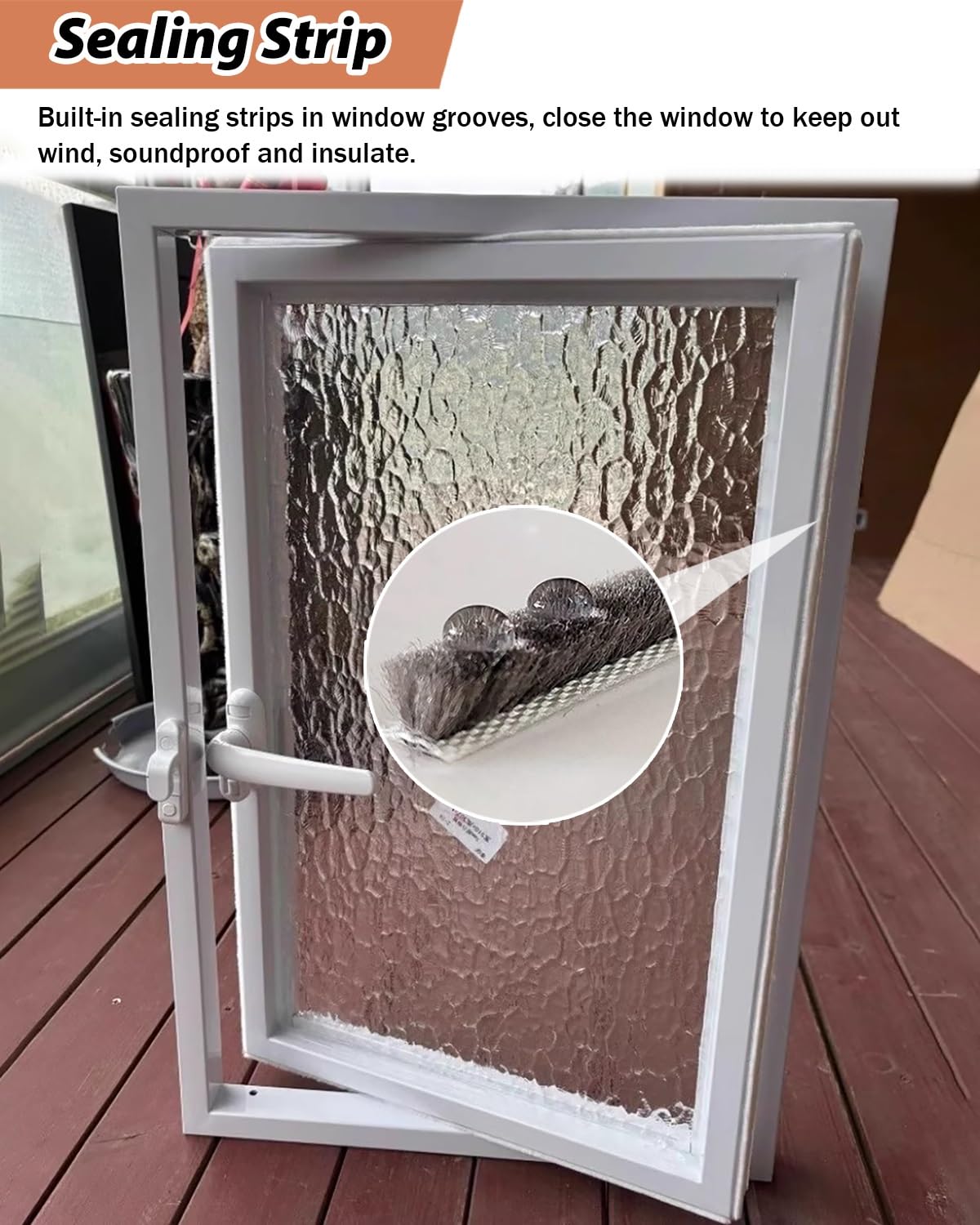 Ventana abatible de aluminio, cristal templado ondulado giratorio de 360°, reemplazo personalizado para cobertizo, baño, cafetería